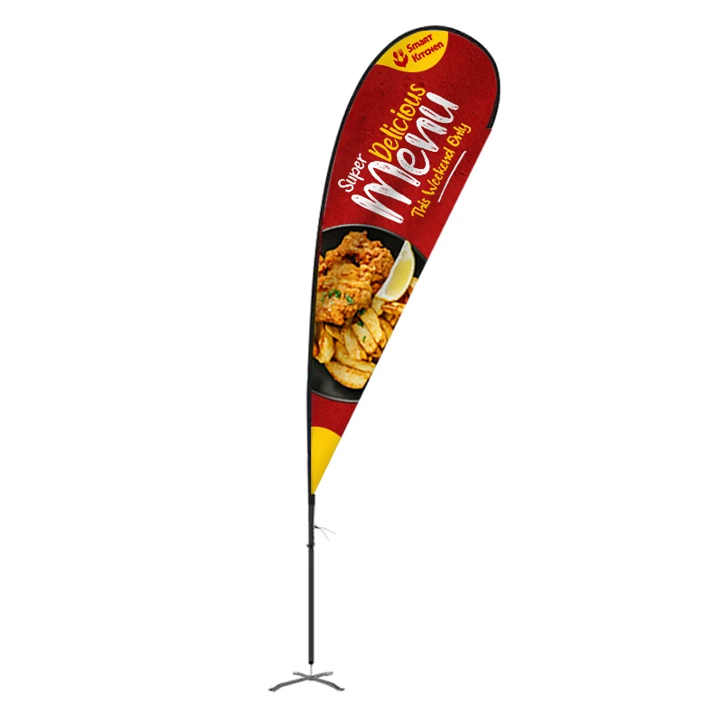 Flex Blade® teardrop flag Kit, Single-Sided, Pro Sleeve - 17.5' outdoor flag 1