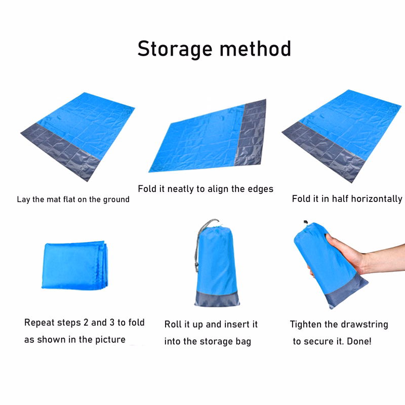 Water-Resistant Sand-Shield Folding Beach Blanket