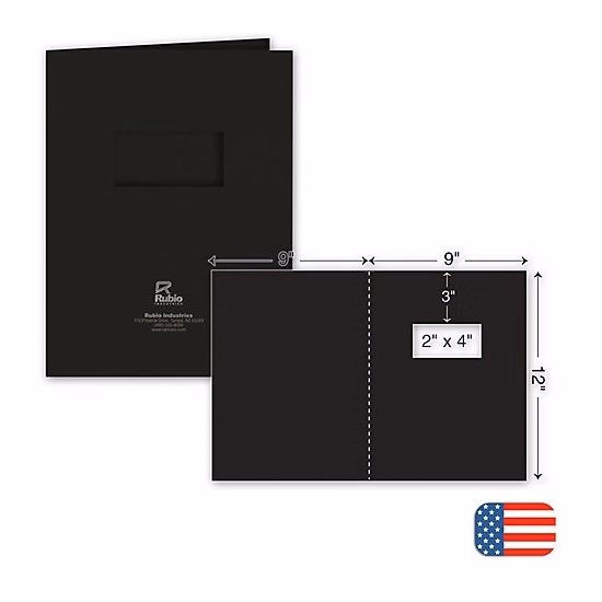 One Part Report Cover - Foil Imprint  with Window