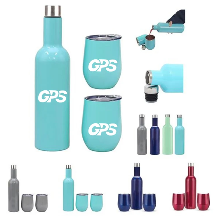 Stainless Steel Wine Tumbler & Growler Gift Set 1