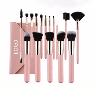 16 In 1 Wooden Handle Makeup Brush Set