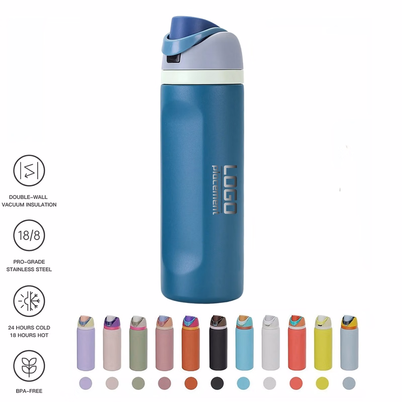24oz Insulation Water Bottle W/Straw