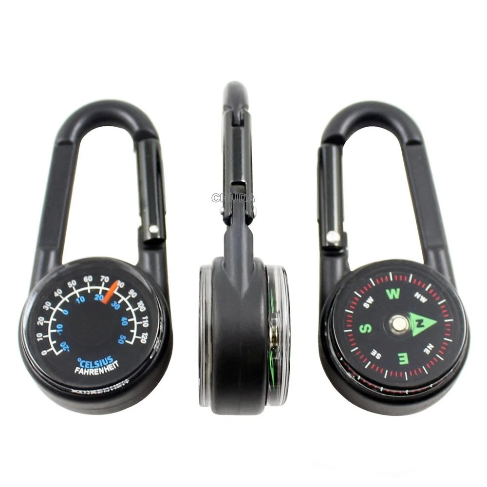 Carabiner with Compass and Thermometer 1
