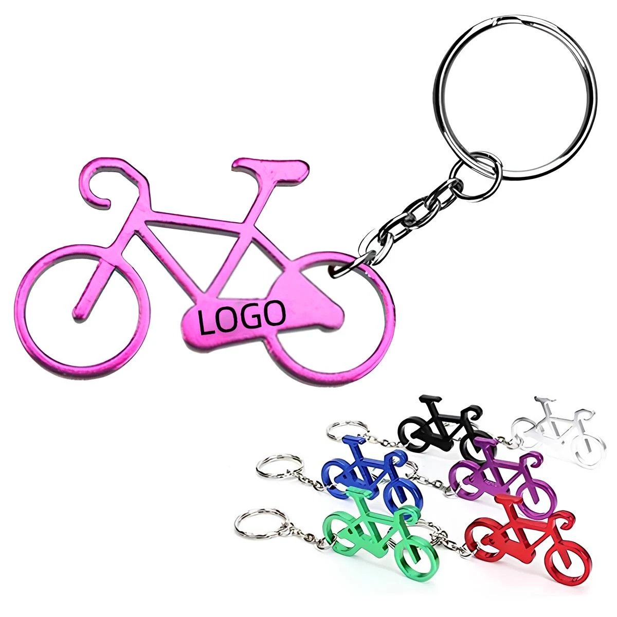 Bicycle Shaped Bottle Opener W/ Key Chain 1