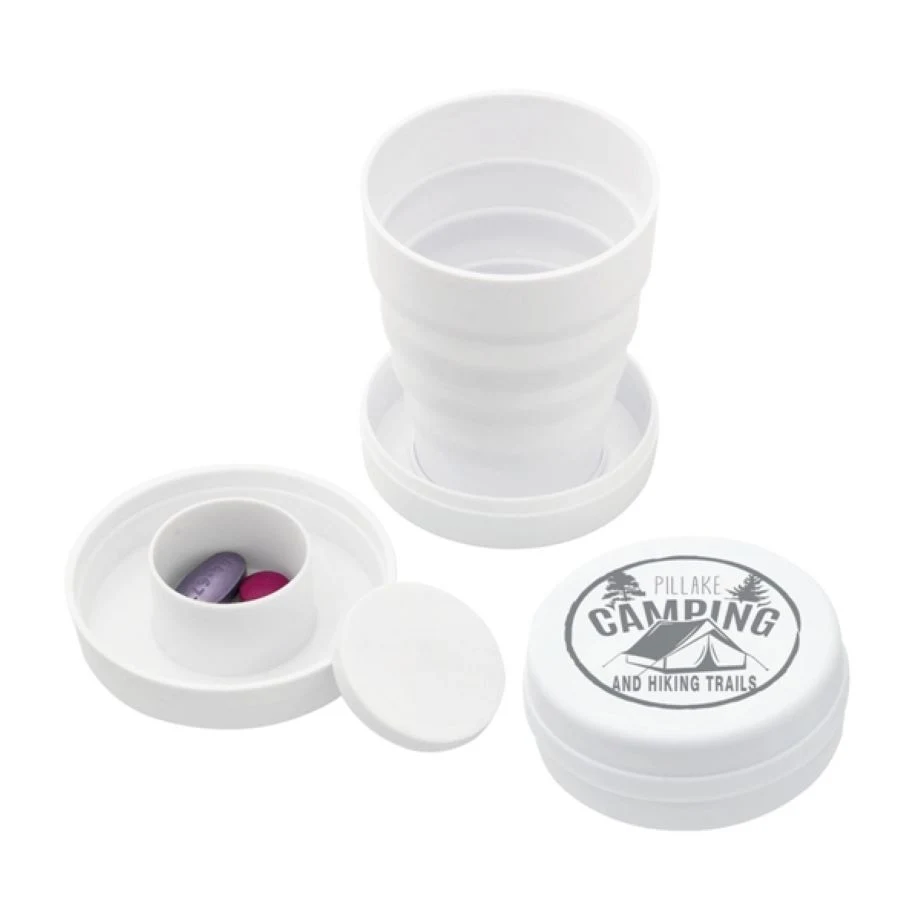 3 1/2 oz. Collapsible Cup with Pill Box 1