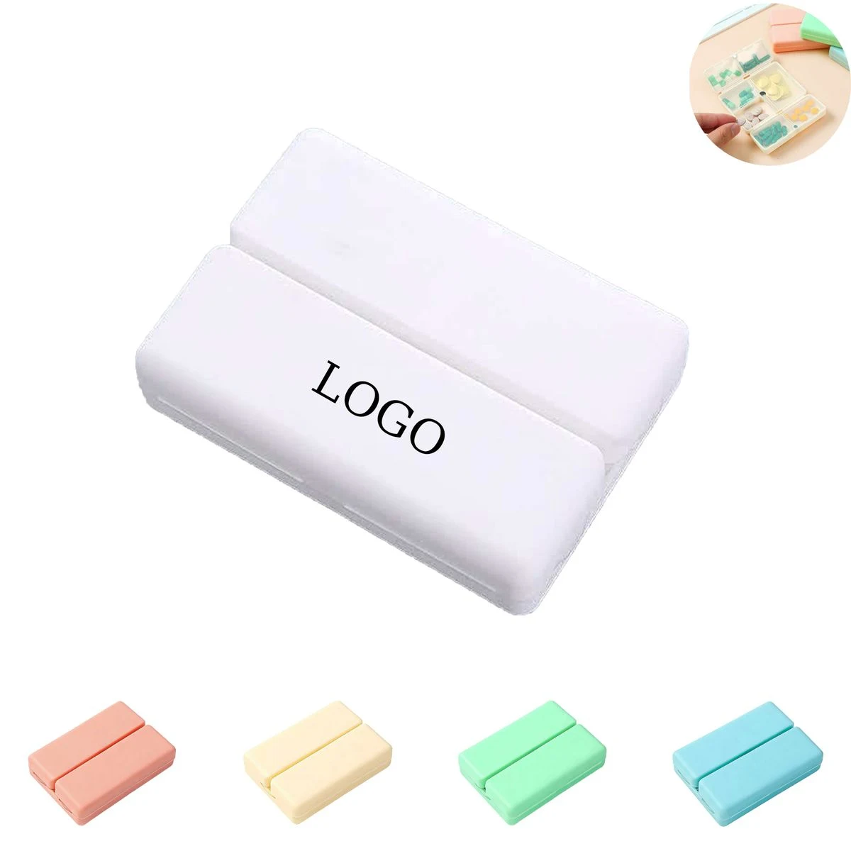 7 Compartments Portable Travel Pill Case 1