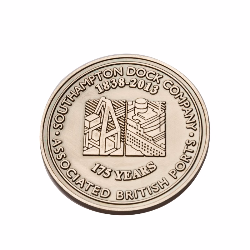 1.75" Brass No Color Fill Challenge Coins