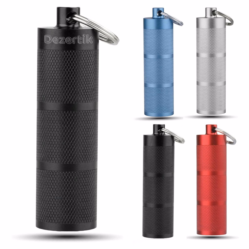 Compact Waterproof Aluminum Pill Container for First Aid