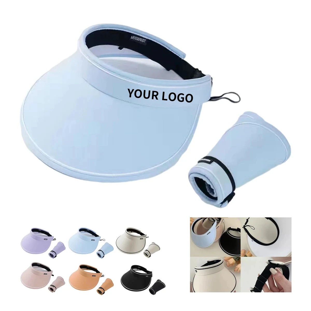 Wide-Brim Ponytail Sun Visor 1