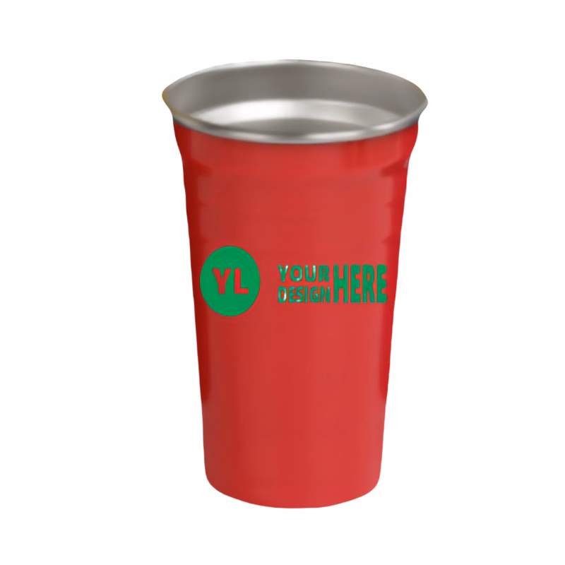 16oz. Stainless Steel Step Pint Cups