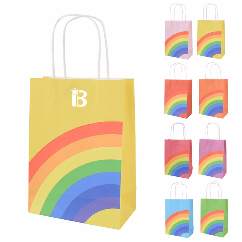 Kraft Paper Rectangular Tote Gift Bag