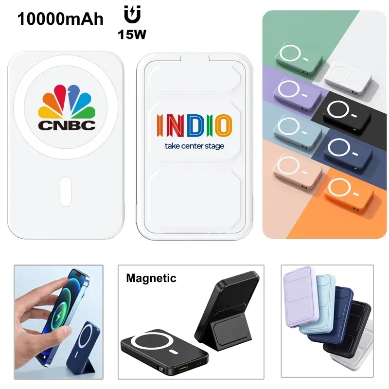 10000mAh Magnetic Wireless Power Bank With Phone Stand 1
