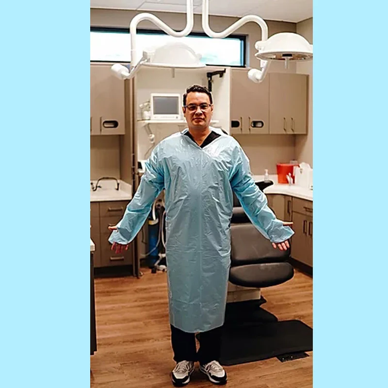 Disposable Full-Back PE Isolation Gowns Class 1 & 2 1