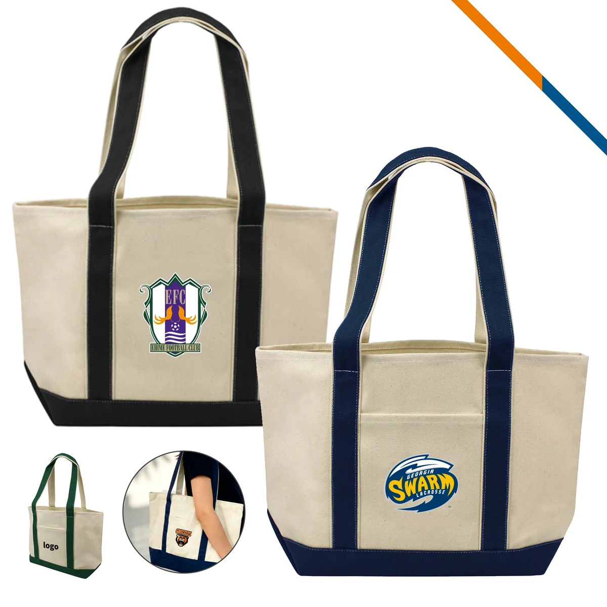OarOver 18 oz. Heavy-Duty Cotton Canvas Boat Tote Bag 1
