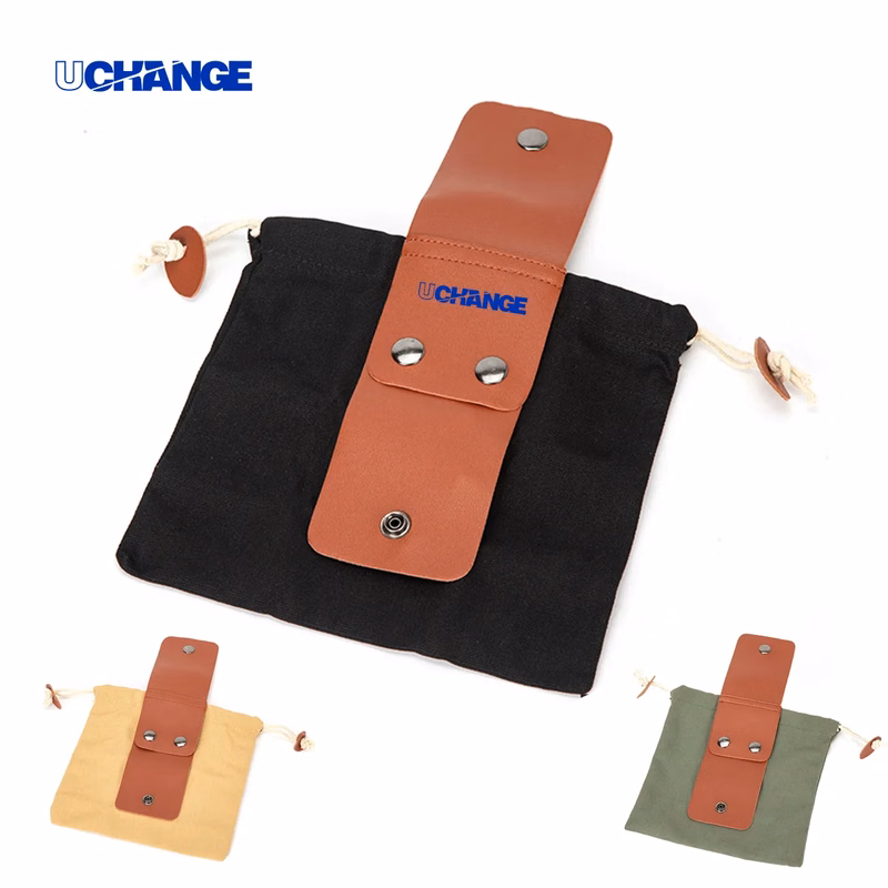 Foldable Canvas Foraging Belt Pouch With Drawcord