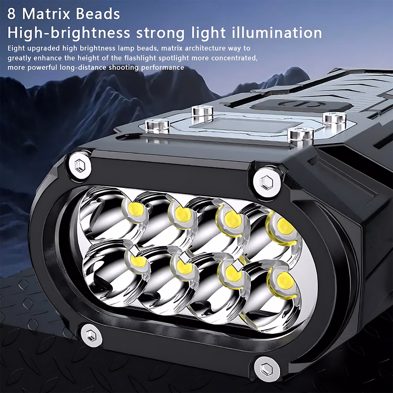 Waterproof Rechargeable Working Flashlight