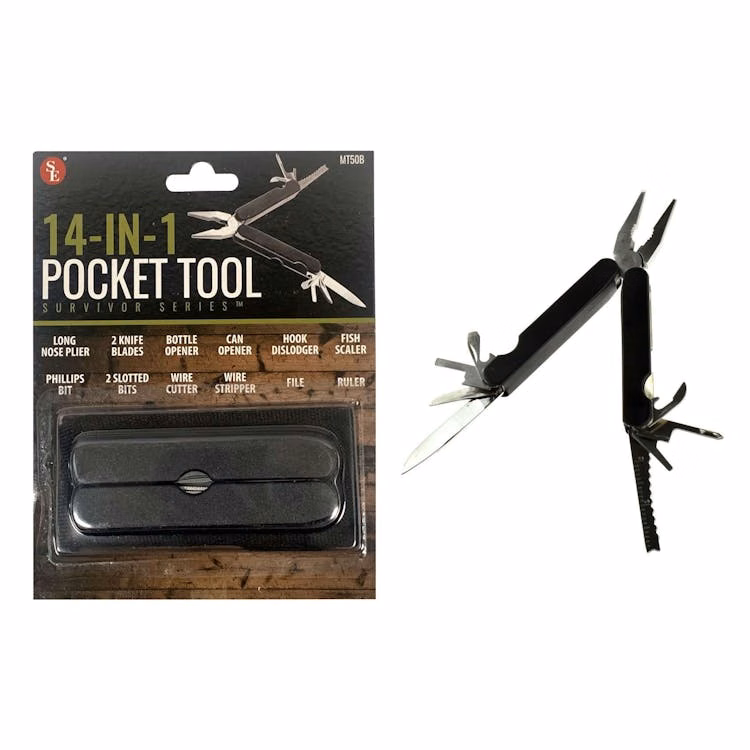 14-in-1 Multi-Functional Pocket Tool - Black