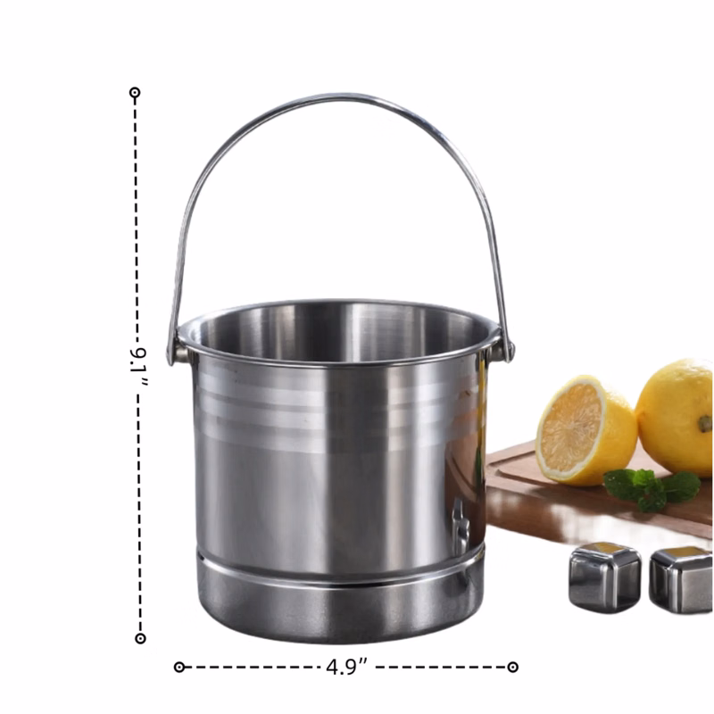 Outdoor Portable 403 Stainless Steel Ice Bucket
