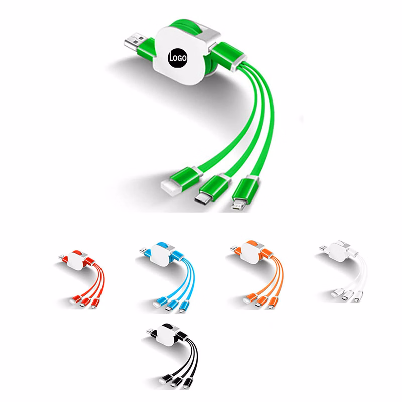 Moq 50 Pcs 39" Three-in-one Mobile Phone Charging Cable