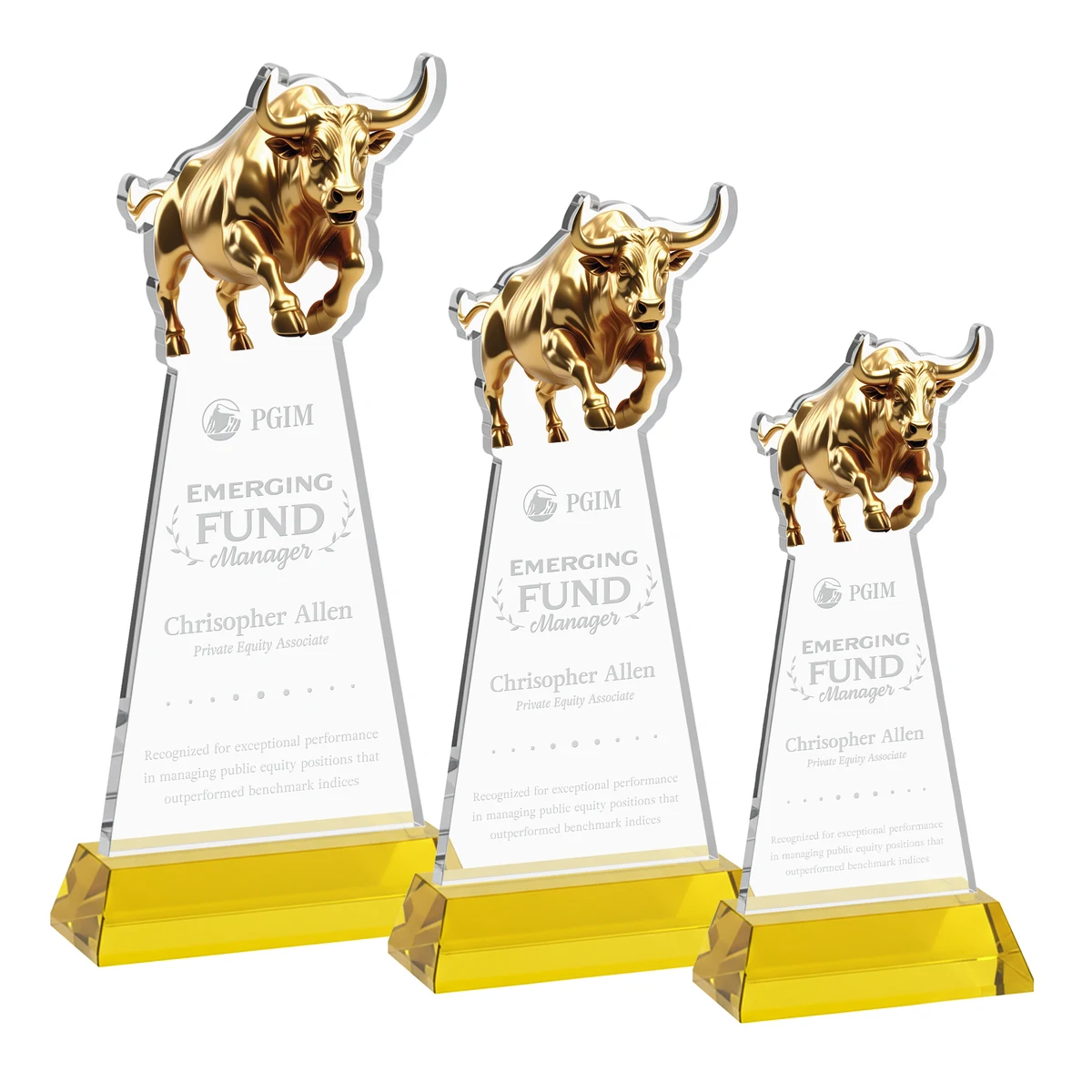 Raging Bull Award on Hartford Base - Gold 1