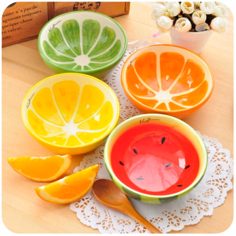 Fruit Style Ceramic Cereal Bowls