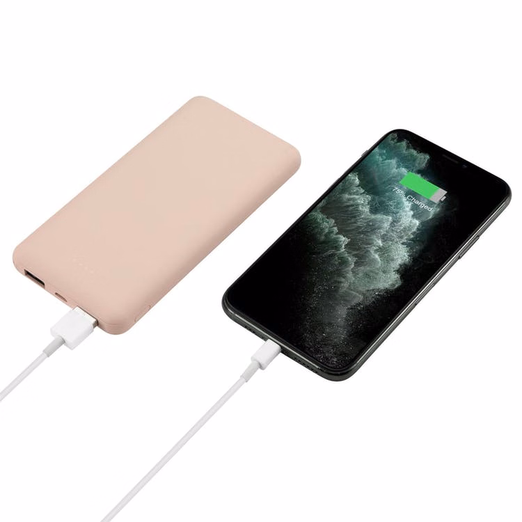 Rubberized Power Bank 12000mAh - PInk
