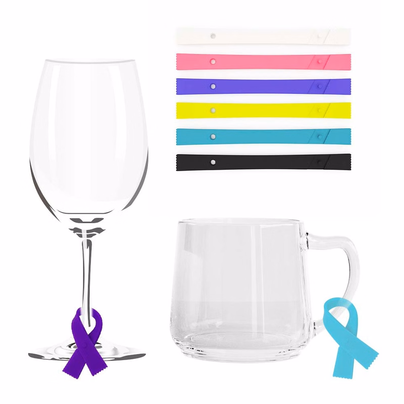 Scarf Wine Glass Logo Label