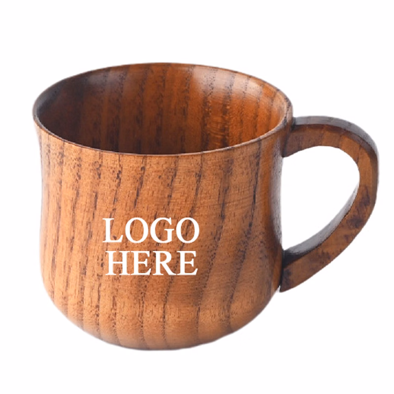 5 oz Jujube-Wood Coffee Mug Desk Cup With Handle