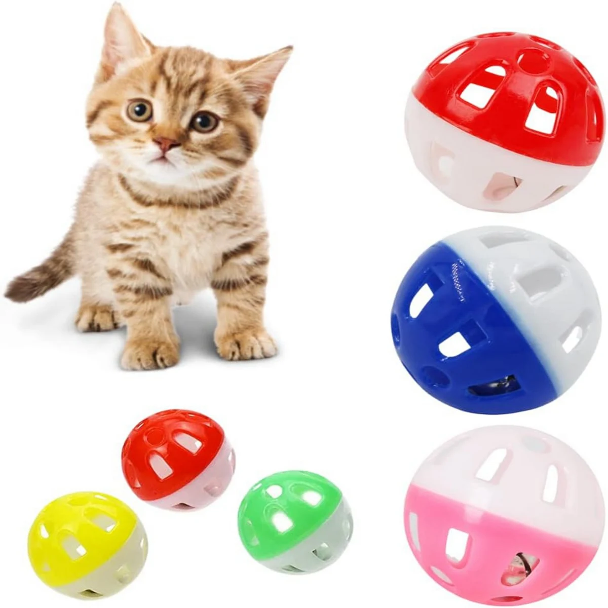 Cat Balls with Bell Plastic Toy 1