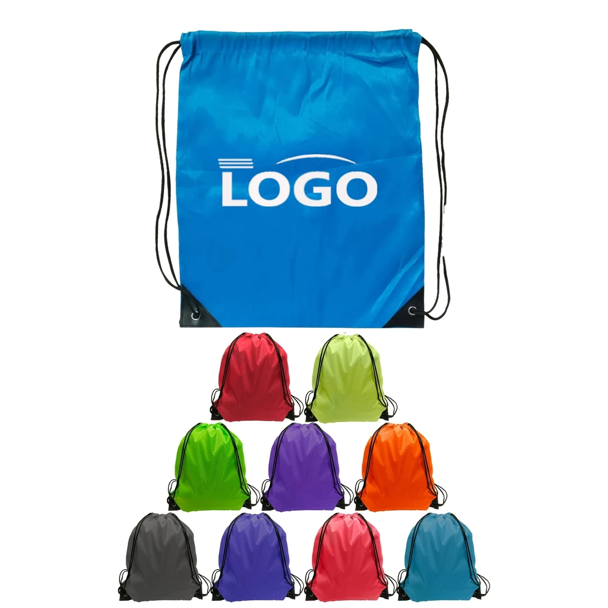 Polyester Drawstring Backpack Bag 1