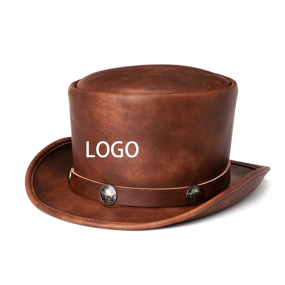 Vintage Leather Bowler Hat 1