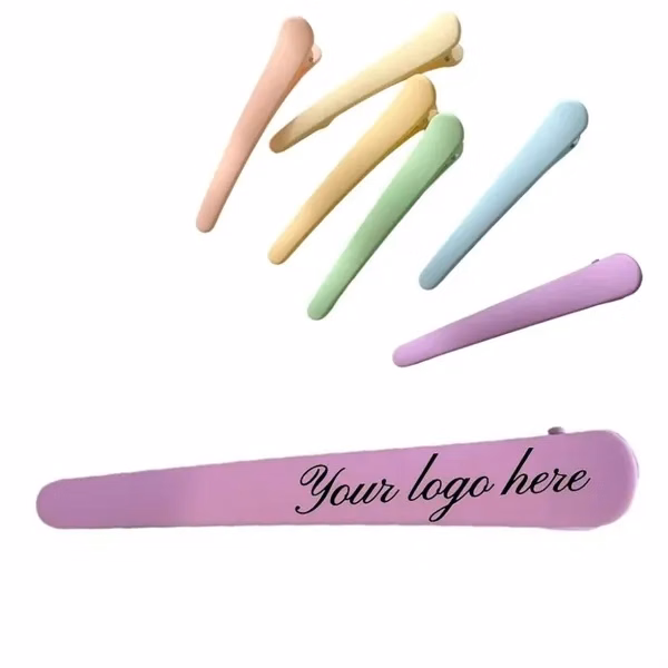 Custom 3 Inch Plastic Duckbill Hair Clips — Desk Accessory Organizer