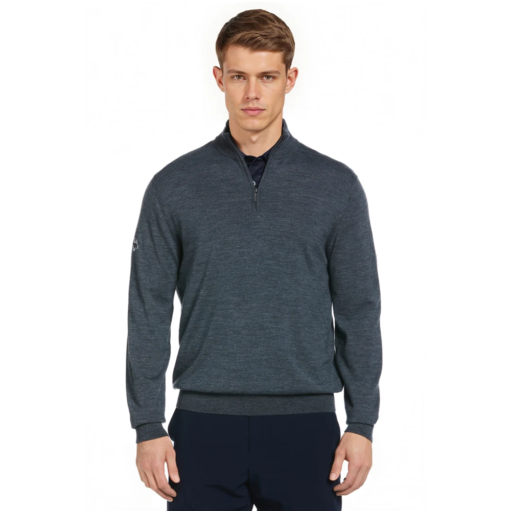Callaway® Merino Blend Men's Thermal 1/4 Zip Sweater, custom hoodie or sweatshirt with logo imprint 1
