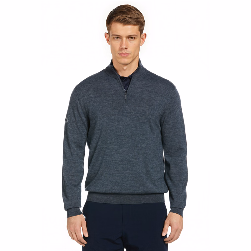 Callaway® Merino Blend Men's Thermal 1/4 Zip Sweater