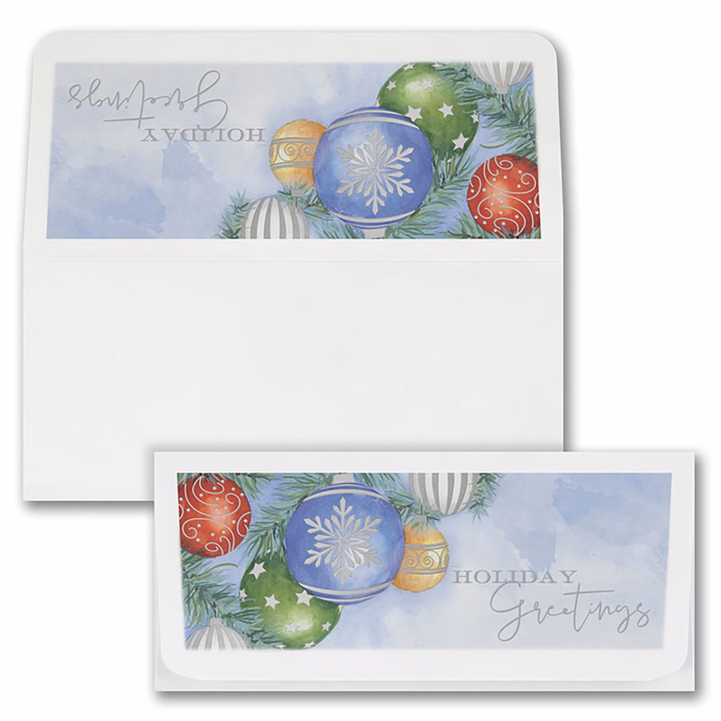 Watercolor Holiday Currency Envelope
