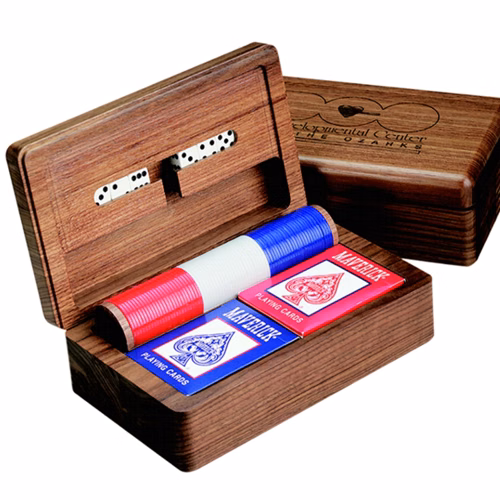 Deluxe Wood Game Box, 8 1/2 x 5 1/4 x 3"