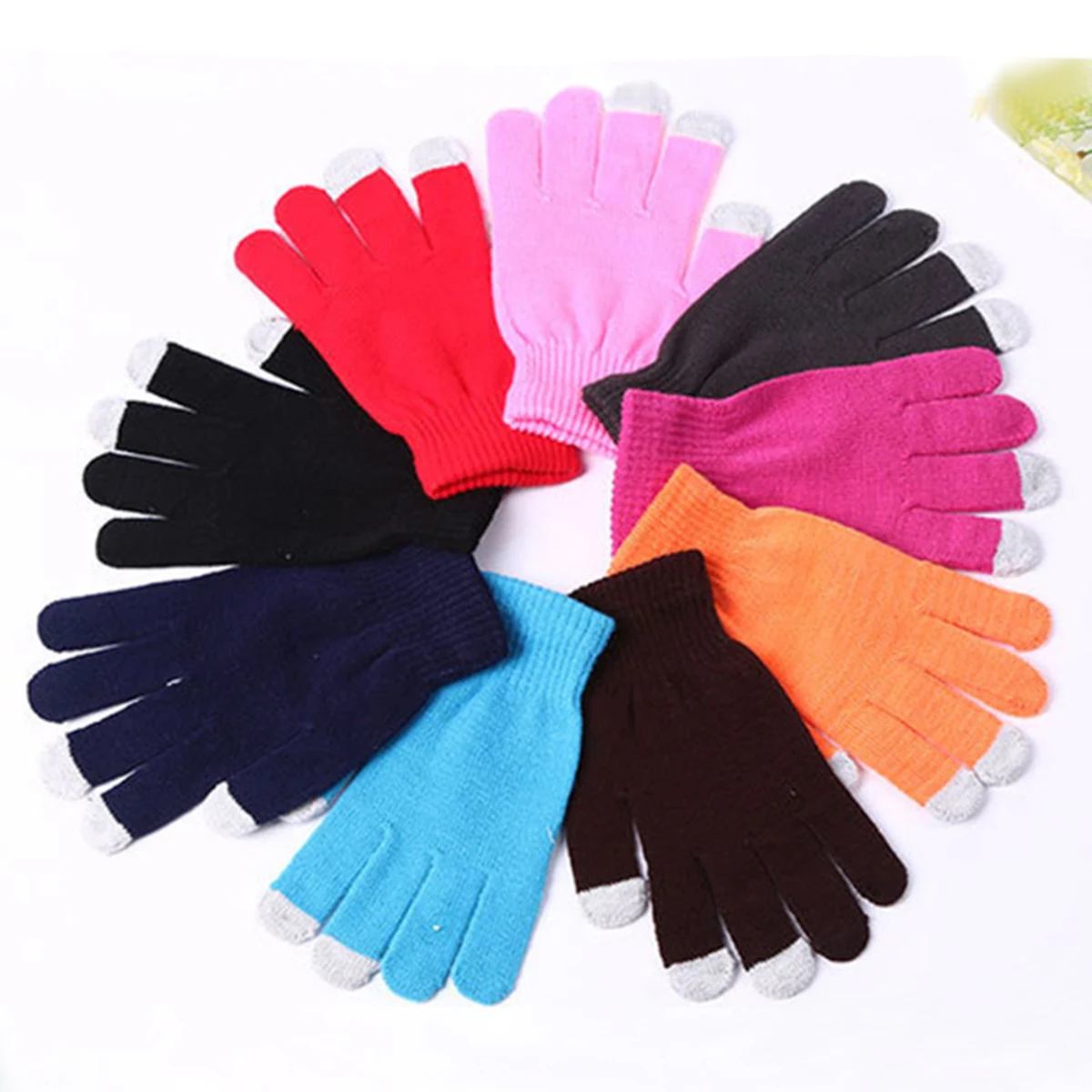 Winter Touch Screen Knitting Gloves 1