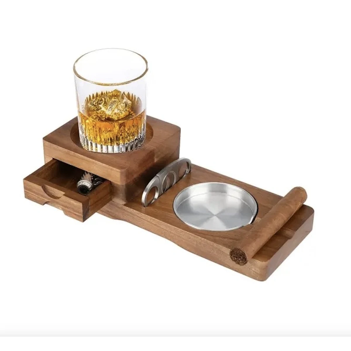 Cigar Ashtray Coaster / Whiskey Glass Tray 1