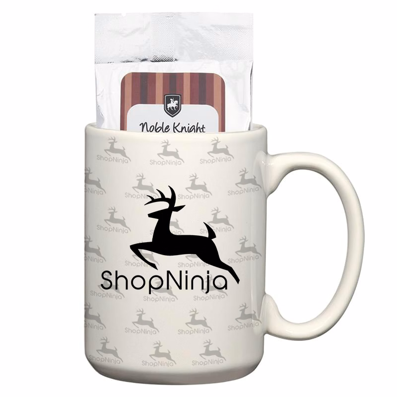 15 Oz. Customizable Stoneware Mug with Hot Cocoa Packets