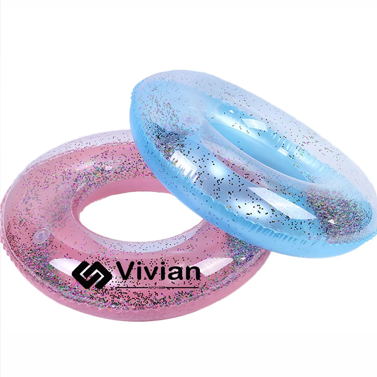 33 Inch Glitter PVC Inflatable Swim Ring 1