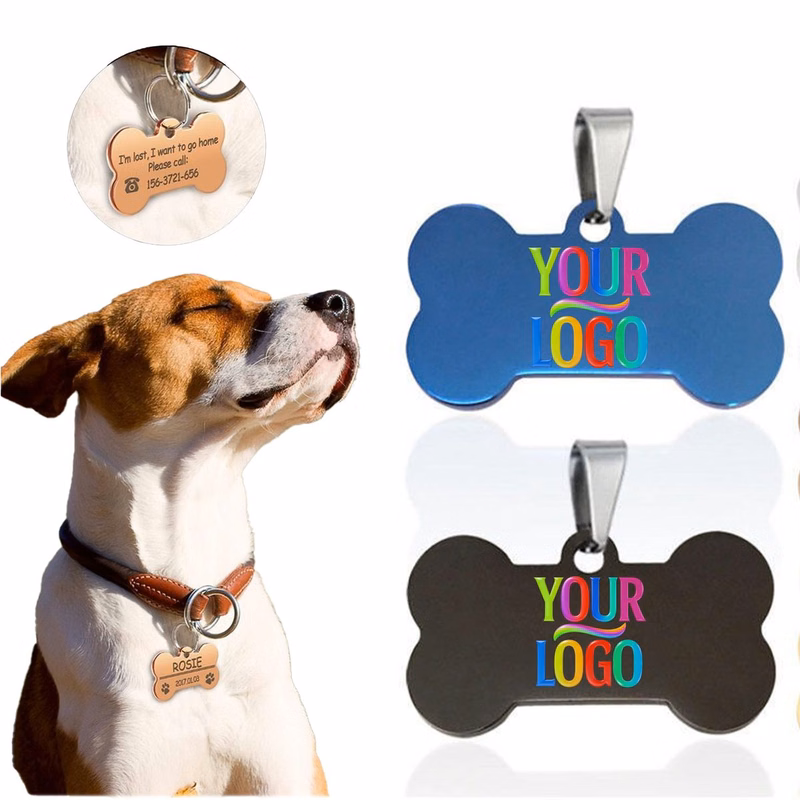 Metal Bone Pet ID Tag