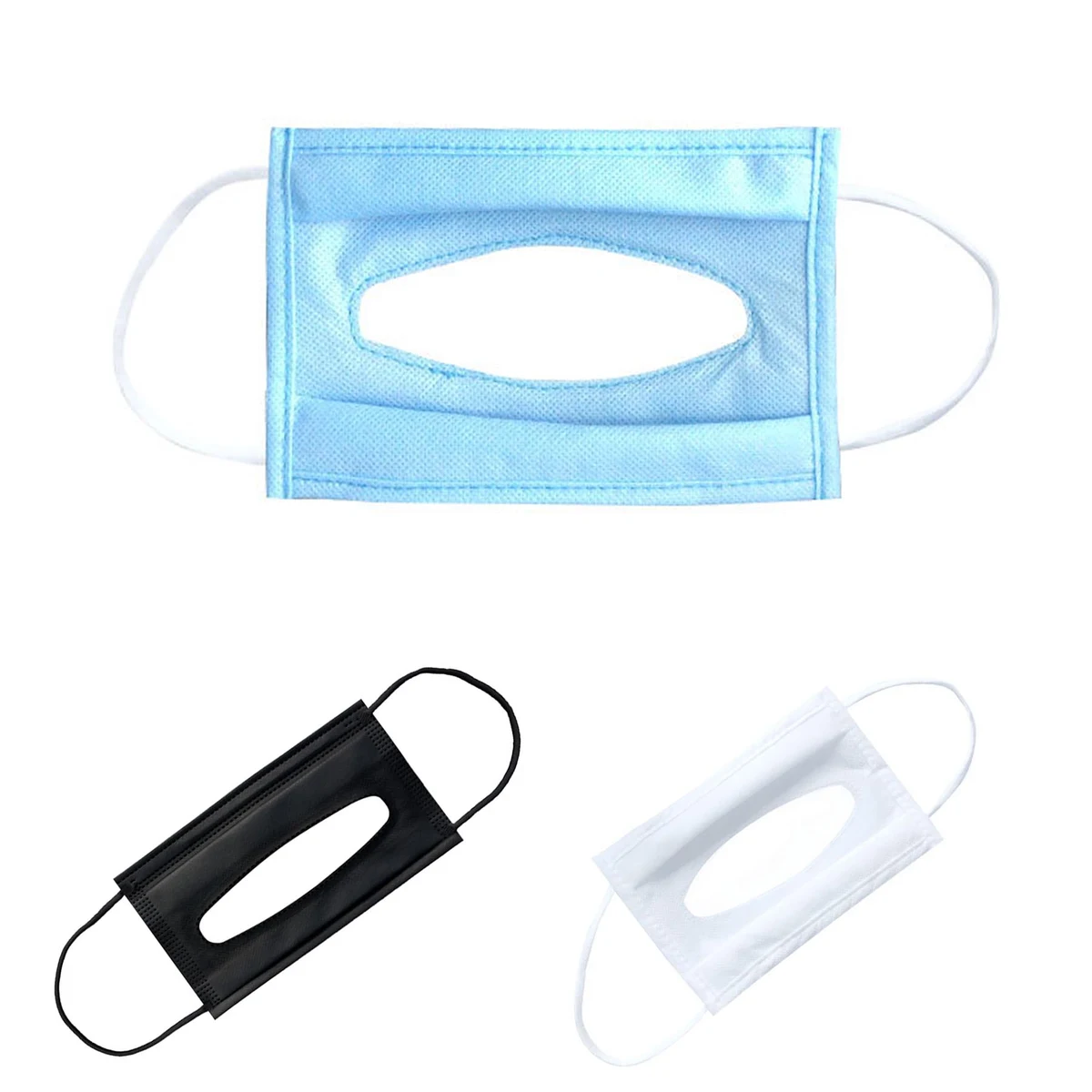 Disposable Nonwoven Clear PVC Window Face Shield Masks 1