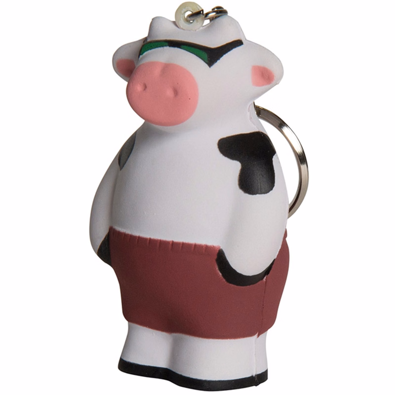Cool Beach Cow Keyring Stress Reliever
