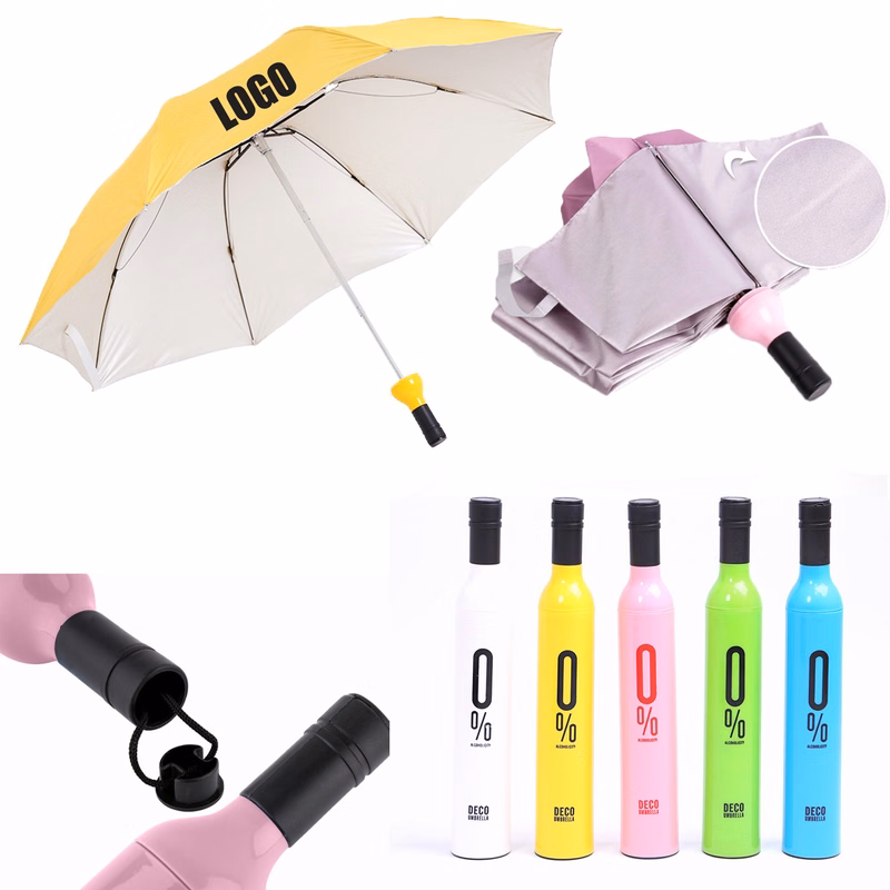 Folding Wine Bottle Rain Umbrella