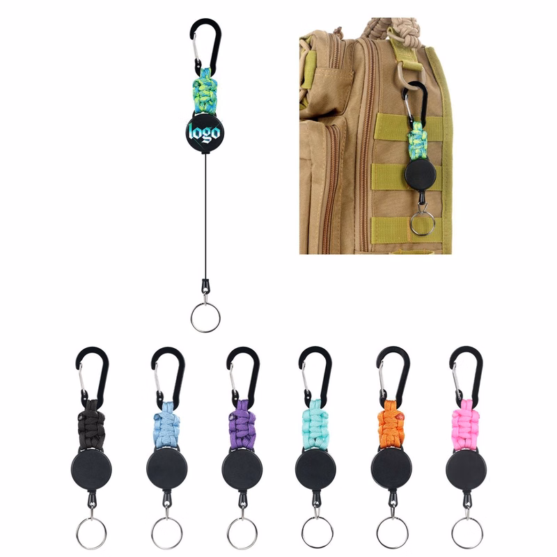 Braided Retractable Key Chain
