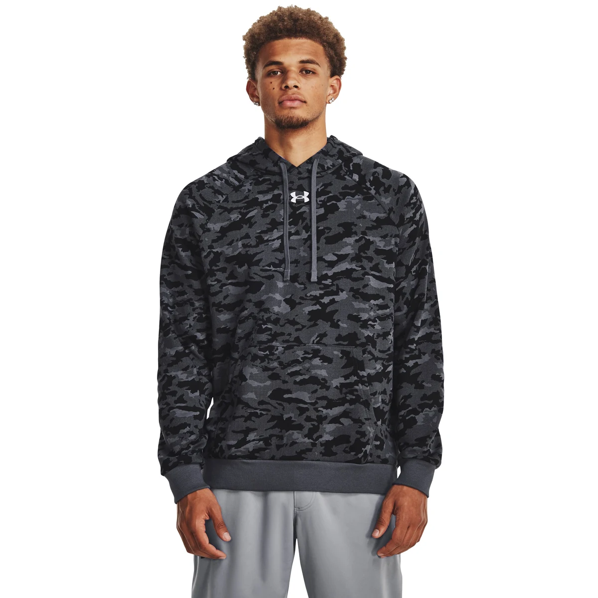 Men's UA Rival Fleece Camo Hoodie, custom hoodie or sweatshirt with logo imprint 1