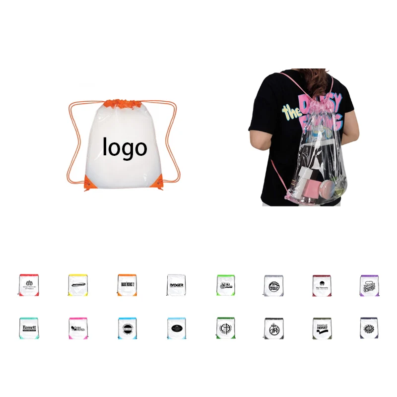 Transparent PVC Drawstring Bag 1