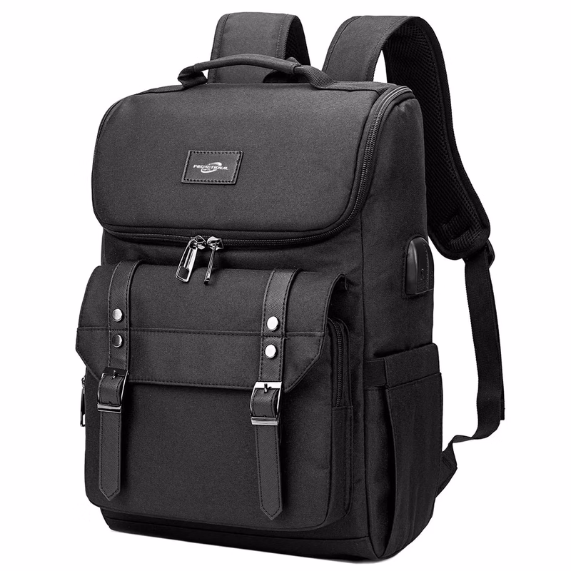 Vintage Travel Laptop Backpack with usb Charging