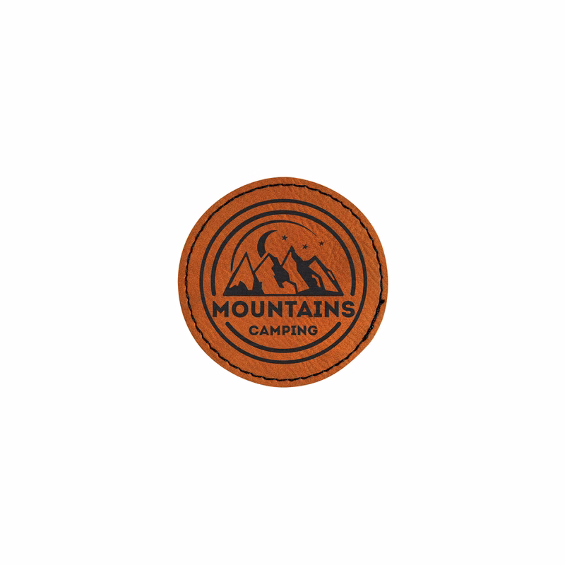2" Rawhide Leatherette Round Patch with Adhesive
