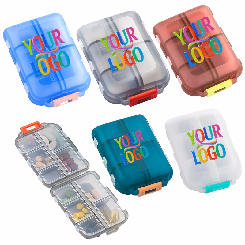 10 Compartment Travel Pill Case